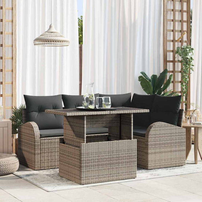 Set de canapele pentru grădină 5 pcs Gri 100 x 55 x 73 cm - WALTI WALTI