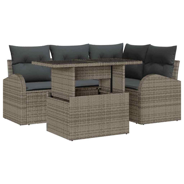 Set de canapele pentru grădină 5 pcs Gri 100 x 55 x 73 cm - WALTI WALTI