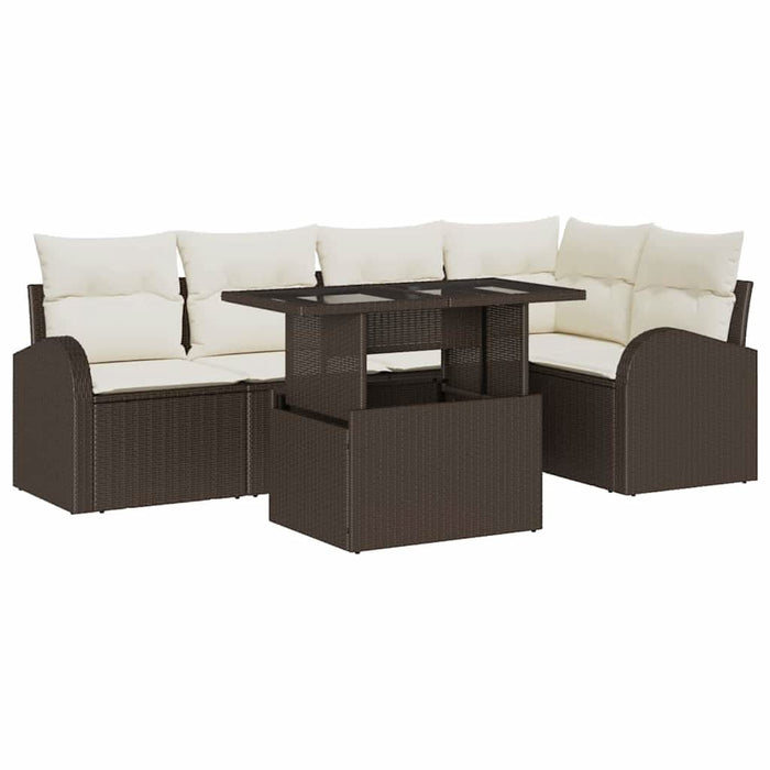 Set de canapele pentru grădină 6 pcs Maro 100 x 55 x 73 cm - WALTI WALTI