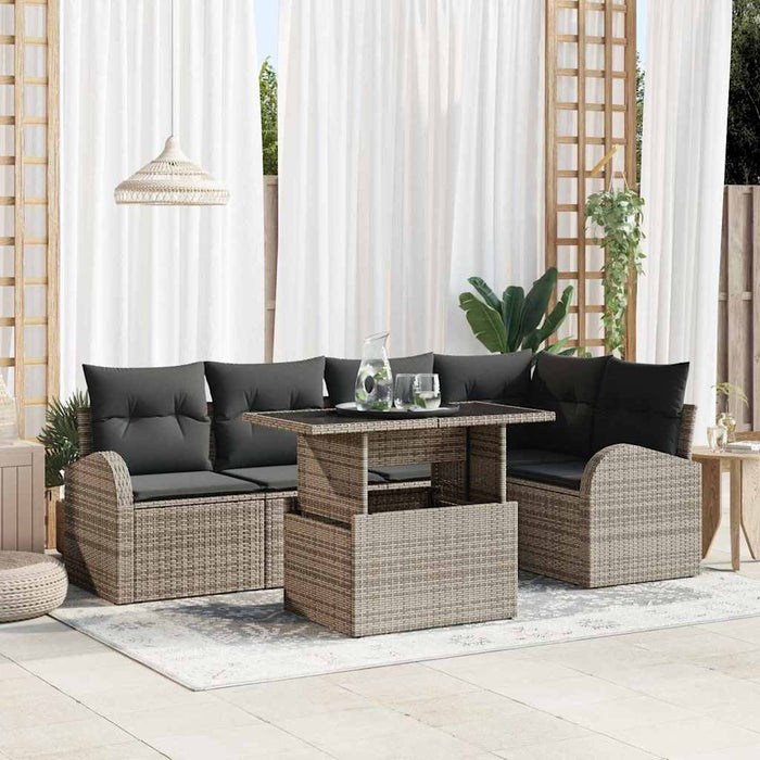 Set de canapele pentru grădină 6 pcs Gri 100 x 55 x 73 cm - WALTI WALTI