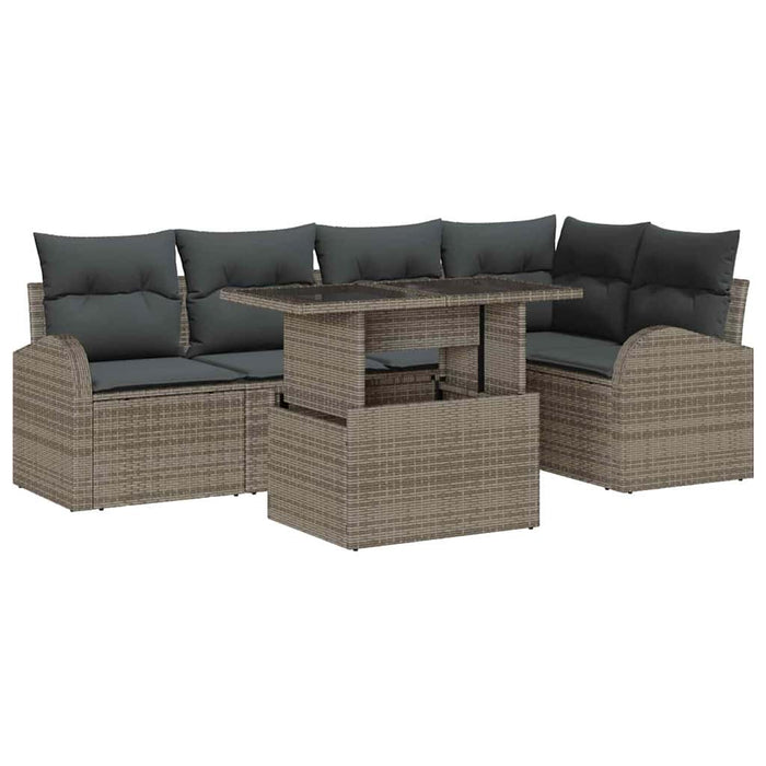 Set de canapele pentru grădină 6 pcs Gri 100 x 55 x 73 cm - WALTI WALTI