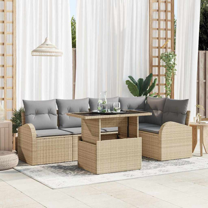 Set de canapele pentru grădină 6 pcs Bej 100 x 55 x 73 cm - WALTI WALTI
