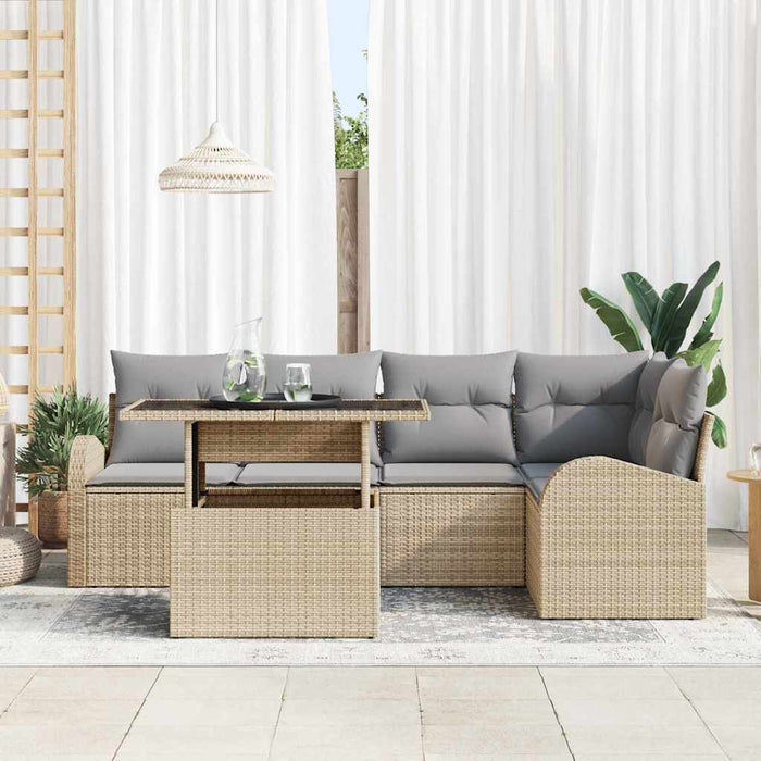 Set de canapele pentru grădină 6 pcs Bej 100 x 55 x 73 cm - WALTI WALTI
