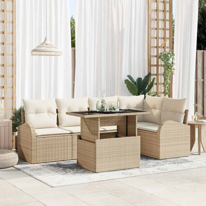 Set de canapele pentru grădină 6 pcs Bej 100 x 55 x 73 cm - WALTI WALTI