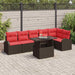 Set de canapele pentru grădină cu pernă 7 pcs Maro Rattan poli - WALTI WALTI