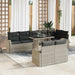 Set de canapele pentru grădină 9 pcs Gri deschis Rattan poli - WALTI WALTI
