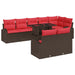 Set de canapele pentru grădină 9 pcs Maro Rattan poli - WALTI WALTI