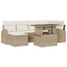 Set de canapele pentru grădină 7 pcs Bej Rattan poli - WALTI WALTI