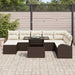 Set de canapele pentru grădină 9 pcs Maro Rattan poli - WALTI WALTI