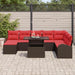 Set de canapele pentru grădină 9 pcs Maro Rattan poli - WALTI WALTI
