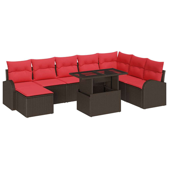 Set de canapele pentru grădină 9 pcs Maro Rattan poli - WALTI WALTI