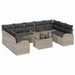 Set de canapele pentru grădină 10 pcs Gri deschis Rattan poli - WALTI WALTI