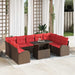 Set de canapele pentru grădină cu pernă 10 pcs Maro Rattan poli - WALTI WALTI