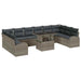 Set de canapele pentru grădină 11 pcs Gri Rattan poli - WALTI WALTI