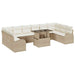 Set de canapele pentru grădină cu pernă 11 pcs Bej Rattan poli - WALTI WALTI