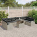 Set de canapele pentru grădină 11 pcs Gri deschis Rattan poli - WALTI WALTI