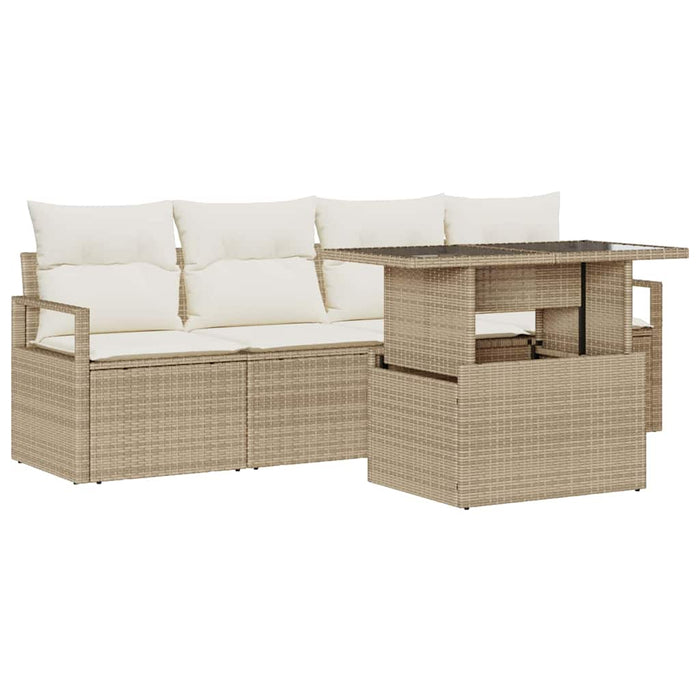 Set de canapele pentru grădină 5 buc. Bej Rattan poli - WALTI WALTI