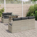 Set de canapele pentru grădină 6 pcs Gri deschis Rattan poli - WALTI WALTI