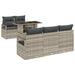 Set de canapele pentru grădină 6 pcs Gri deschis Rattan poli - WALTI WALTI