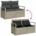 Set de canapele pentru grădină 6 pcs Gri deschis Rattan poli - WALTI WALTI