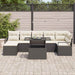 Set de canapele pentru grădină 8 pcs Negru Rattan poli - WALTI WALTI