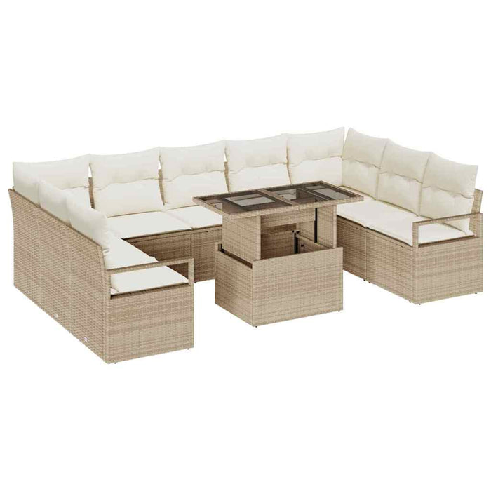 Set de canapele pentru grădină 10 buc. Bej Rattan poli - WALTI WALTI