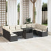 Set de canapele pentru grădină 11 pcs Negru Rattan poli - WALTI WALTI