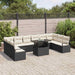 Set de canapele pentru grădină 11 pcs Negru Rattan poli - WALTI WALTI