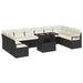 Set de canapele pentru grădină 11 pcs Negru Rattan poli - WALTI WALTI