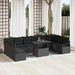 Set de canapele pentru grădină 11 pcs Negru Rattan poli - WALTI WALTI