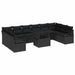 Set de canapele pentru grădină 11 pcs Negru Rattan poli - WALTI WALTI