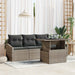 Set de canapele pentru grădină 5 pcs Gri Rattan poli - WALTI WALTI