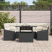 Set de canapele pentru grădină 7 pcs Negru Rattan poli - WALTI WALTI