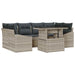 Set de canapele pentru grădină 7 pcs Gri deschis Rattan poli - WALTI WALTI