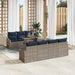 Set de canapele pentru grădină cu pernă 8 pcs Gri poliratan - WALTI WALTI