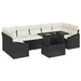Set de canapele pentru grădină 8 pcs Negru Rattan poli - WALTI WALTI