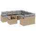 Set de canapele pentru grădină 9 pcs Bej Rattan poli - WALTI WALTI