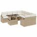 Set de canapele pentru grădină 9 pcs Bej Rattan poli - WALTI WALTI
