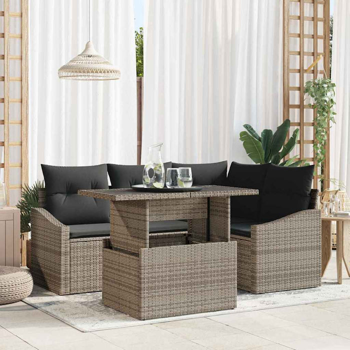 Set de canapele pentru grădină 5 pcs Gri 100 x 55 x 73 cm - WALTI WALTI