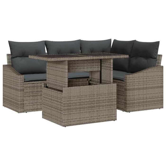 Set de canapele pentru grădină 5 pcs Gri 100 x 55 x 73 cm - WALTI WALTI