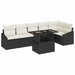 Set de canapele pentru grădină cu pernă 7 pcs Negru, Crem - WALTI WALTI