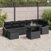 Set de canapele pentru grădină cu pernă 8 pcs Negru - WALTI WALTI