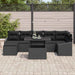 Set de canapele pentru grădină cu pernă 8 pcs Negru - WALTI WALTI