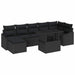 Set de canapele pentru grădină cu pernă 8 pcs Negru - WALTI WALTI