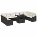 Set de canapele pentru grădină cu pernă 11 pcs Negru, Crem - WALTI WALTI