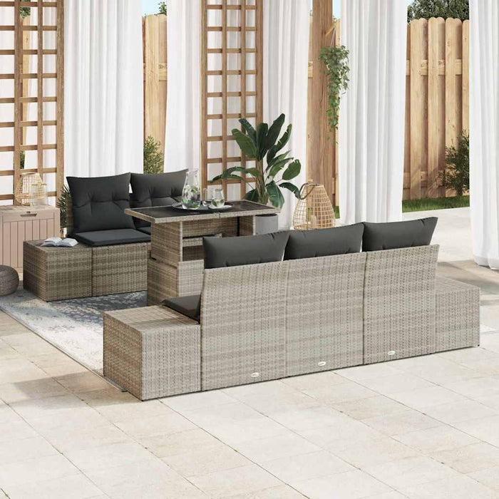 Set de canapele pentru grădină 6 pcs Bej 100 x 55 x 73 cm - WALTI WALTI