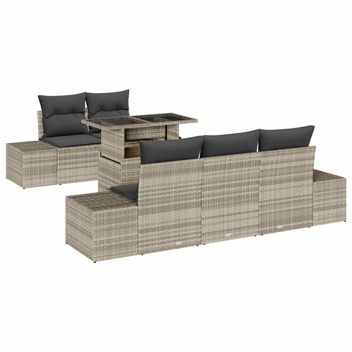 Set de canapele pentru grădină 6 pcs Bej 100 x 55 x 73 cm - WALTI WALTI