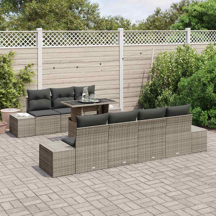 Set de canapele pentru grădină 8 pcs Gri 100 x 55 x 73 cm - WALTI WALTI