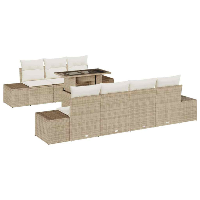 Set de canapele pentru grădină 8 pcs Bej, crem 100 x 55 x 73 cm - WALTI WALTI