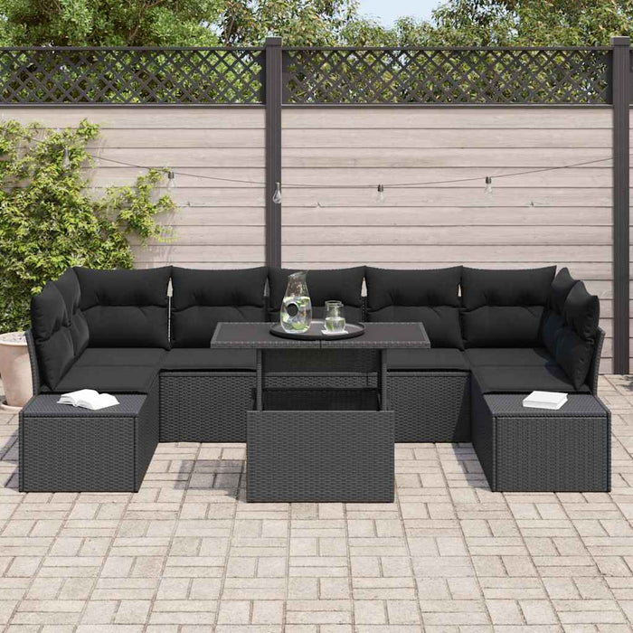 Set de canapele pentru grădină 8 pcs Negru 100 x 55 x 73 cm - WALTI WALTI